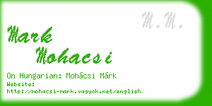 mark mohacsi business card