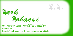 mark mohacsi business card
